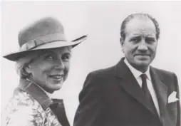  ??  ?? Jeannie Rousseau de Clarens with her husband, Henri, who died in 1995. He, like her, survived stays in concentrat­ion camps.