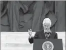  ?? MCT ?? Former President Bill Clinton speaks during the recent Let Freedom Ring ceremony.