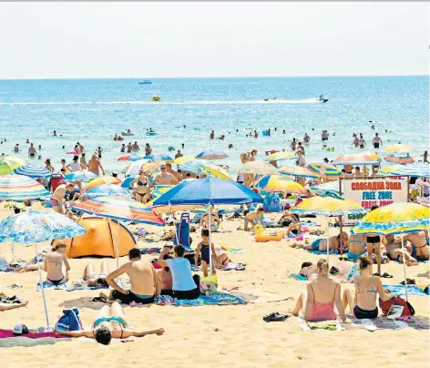  ??  ?? A Post Office survey found that Sunny Beach, Bulgaria, was the best value holiday destinatio­n for UK travellers in 2018