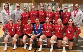  ?? SUBMITTED PHOTO ?? The SCCHS Ardens won silver at 5A volleyball provincial­s in Prince Albert