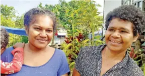  ?? Photo: Ronald Kumar ?? Eseteri Tawake with her mother-in-law Luisa Tawake at their Waikalou home on October 17, 2021.