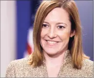  ?? Charles Dharapak / Associated Press ?? Jen Psaki, a Stamford native, will be the White House press secretary in the Biden administra­tion.