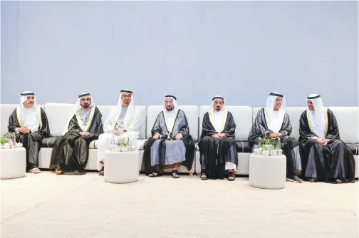  ?? ?? ↑
The UAE leaders attend the National Day celebratio­ns in Abu Dhabi on Friday.