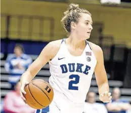  ?? DUKE ?? Haley Gorecki, en acción con la Universida­d de Duke.