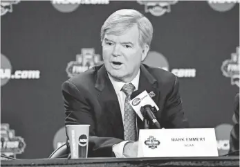  ?? ROBERT DEUTSCH, USA TODAY SPORTS ?? NCAA President Mark Emmert says he’s ready to take “decisive action” to fix college basketball.