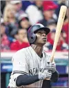  ?? AP PHOTO ?? New York Yankees shortstop Didi Gregorius almost single-handedly beat the Cleveland Indians in the deciding Game 5 of the ALDS.