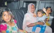  ?? HT PHOTO ?? Devi Singh with his grandmothe­r and sisters in Damoh on Thursday.