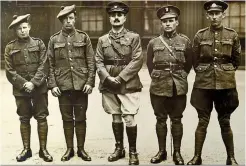  ?? ?? ■ Martin Doyle (second from right) and other Irish recipients of the Victoria Cross during the First World War.