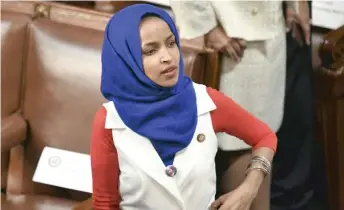  ?? MANDEL NGAN/AFP/GETTY IMAGES ?? U.S. Rep. Ilhan Omar, D-Minn., has faced criticism for weeks over her positions on Israel.