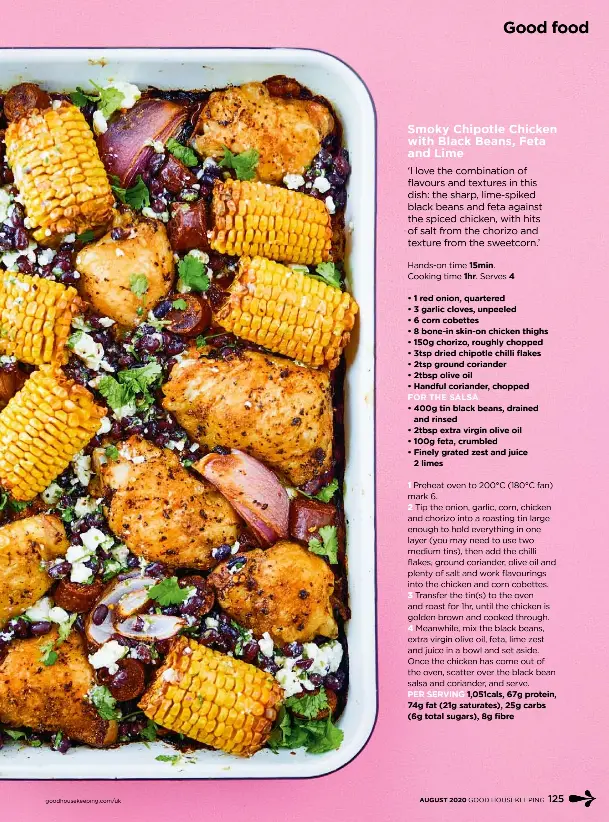 Smoky Chipotle Chicken with Black Beans, Feta and Lime PressReader