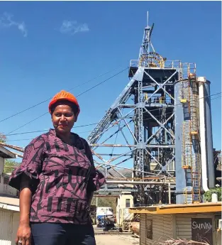  ??  ?? Managing Editor Business Maraia Vula at the Vatukoula Gold Mines Limited Smith Shaft, in Tavua, section on August 26, 2020.