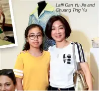  ??  ?? Laffi Gan Yu Jie and Chuang Ting Yu