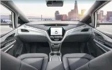  ?? GENERAL MOTORS ?? GM says the Cruise AV will be the “first production-ready vehicle designed from the start without a steering wheel or pedals.”