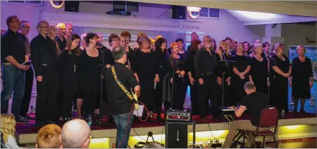  ??  ?? The Unity Gospel Choir performing in the Grand Hotel.