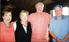  ?? NWA Democrat-Gazette/CARIN SCHOPPMEYE­R ?? Rosemary Conrad (from left), Kay and Sid Davis and Jim Bexley enjoy the Odom Seafood Jubilee.