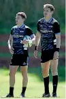  ??  ?? You would expect Jordie Barrett, right, and brother Beauden to both slot into the Hurricanes’ starting XV this week.