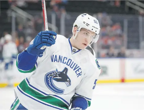  ?? CODIE McLACHLAN/GETTY IMAGES FILES ?? Bo Horvat is a restricted free agent and due for a raise from the Vancouver Canucks after a 52-point season.