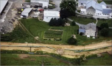  ?? ASSOCIATED PRESS FILE PHOTO ?? Pipes for the Sunoco Mariner East pipeline are placed in South Lebanon Township, Pa. The 350-mile-long pipeline passes through Chester, Berks and Delaware counties.