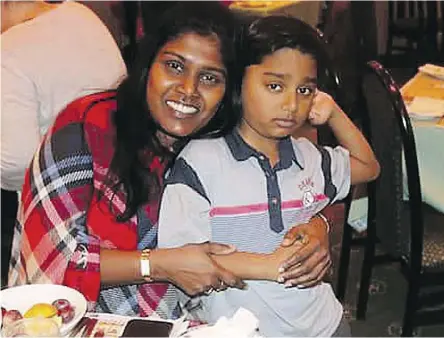  ?? FACEBOOK ?? Renuka Amarasingh­a was the single mother of seven-year-old Diyon. She was killed in Toronto Monday.