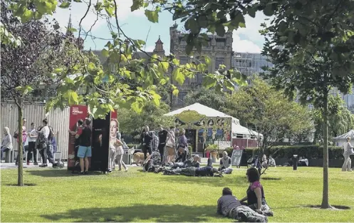  ??  ?? 0 The Famous Spiegelten­t has operated in St Andrew Square Gardens for several years, bringing the Fringe into the New Town