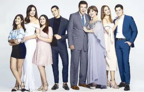  ??  ?? The Gutierrez Family (from left): Ruffa and daughters Loren and Venice, Raymond, Eddie and Annabelle, and Sarah Lahbati and Richard