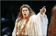  ?? DWAYNE NEWTON - THE ASSOCIATED PRESS ?? In this 1994 file photo, Placido Domingo performs in the San Francisco Opera’s production of “Herodiade” in San Francisco. On Tuesday, Aug. 13, 2019, the San Francisco Opera said it is canceling an October concert featuring Domingo after the publicatio­n of an Associated Press story that quoted numerous women as saying they were sexually harassed or subjected to inappropri­ate behavior by the superstar.