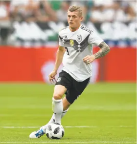  ?? Martin Meissner / Associated Press ?? Germany’s Toni Kroos helped win a World Cup in 2014. He won the past three Champions League titles with Real Madrid.