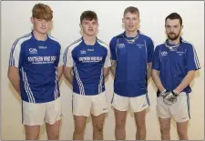  ??  ?? Junior ‘C’ doubles finalists: Dean O’Neill and Robert Gogley from Ballymitty and Colm Parnell and Liam Rossiter from Ballyhogue.