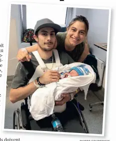  ?? PHOTO COURTOISIE ?? Jean-sébastien Racicot a été paralysé trois semaines avant la naissance de son fils Ludovick. C’est celui-ci qui lui donne la force de se battre pour redevenir autonome. Sur la photo du bas, Jean-sébastien et sa conjointe Jence Théberge-pantoja devront...