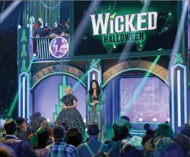  ?? ERIC LIEBOWITZ — NBC VIA AP ?? NBC shows Kristin Chenoweth, left, and Idina Menzel from the Halloween-themed TV special “A Very Wicked Halloween: Celebratin­g 15 Years On Broadway,” airing on NBC on Oct. 29 at 10 p.m. ET. Chenoweth and Menzel were original stars of the Broadway production.