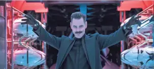  ??  ?? Jim Carrey as Robotnik, who sets out to capture Sonic with high-tech drones.