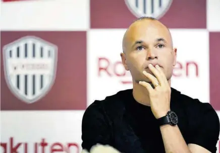  ?? //EFE ?? Andrés Iniesta anunció en rueda de prensa que su etapa como futbolista del Vissel Kobe terminaba en julio