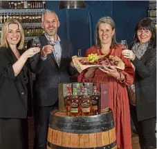  ?? ?? Toasting the new directory are, from left, Tracy Cameron, Scotland Food & Drink; Stephen Bremner, Tomatin Distillery; Anja Baak, Great Glen Charcuteri­e, and Samantha Faircliff, food tourism ambassador.