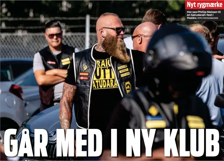  ?? FOTO: PER RASMUSSEN ?? Nyt rygmærke
Her ses Phillip Nielsen til en Satudarah- fest i Haslev.