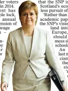  ??  ?? SEPARATION BID: Report commission­ed by Nicola Sturgeon