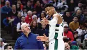  ?? AP ?? In a change this year, All-star Game captains Giannis Antetokoun­mpo (pictured) and Lebron James will make their picks from the pool of reserve players first.