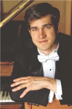  ?? CONTRIBUTE­D PHOTO ?? Lee University’s Cahill Smith will be the piano soloist in the symphony’s performanc­e of Mozart’s Piano Concerto No. 22.