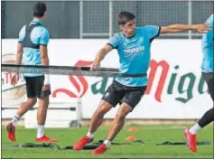  ??  ?? Gerard Moreno, en un entrenamie­nto reciente del Villarreal.