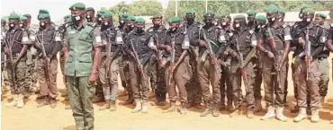  ?? Photo: Mohammed Ibrahim Yaba ?? Police special Forces deployed to Kaduna to fight banditry at Mobile Squadron1 Kaduna shortly after their arrival yesterday