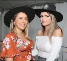  ??  ?? Tara O’Leary from Glenville and Aoife Fitzgerald from Fermoy were among the large crowd at the Nathan Carter concert.