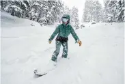  ?? Palisades Tahoe ?? The first week of February brought 4 feet of snow to North Lake Tahoe, filling in the terrain at ski resorts.