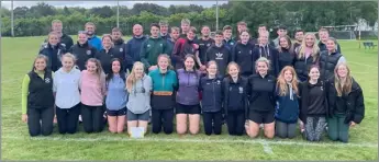  ?? ?? Club members at their own netball and football tournament