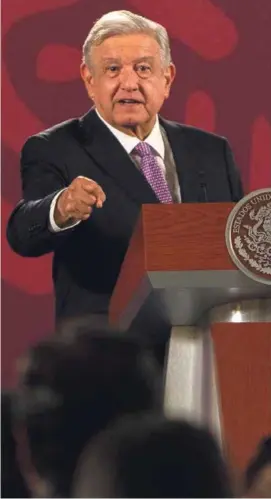  ?? ?? OPCIÓN.
El presidente López Obrador, ayer, en su conferenci­a de prensa.