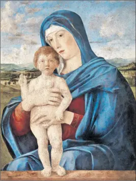  ?? [ Dorotheum ] ?? Giovanni Bellini und Gehilfe: Madonna mit Kind (Venedig oder Padua um 1430 bis 1516).