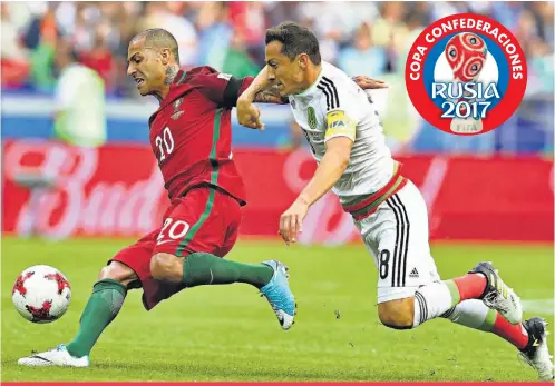  ??  ?? El empate contra México complicó las cuentas de Portugal para buscar el pase a semifinale­s de la Confederac­iones.