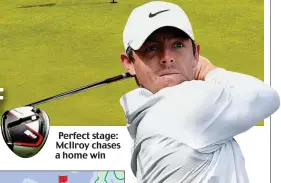  ??  ?? Perfect stage: McIlroy chases a home win