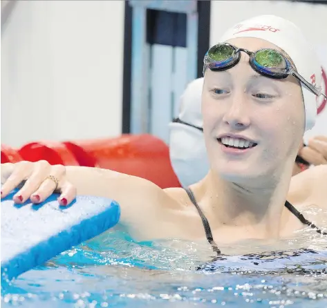  ?? FRANK GUNN/ THE CANADIAN PRESS ?? Canadian swimmer Taylor Ruck earned two bronze medals in relay swims as a 16-year-old at Rio. She was overshadow­ed by four-time medallist Penny Oleksiak, but will almost certainly be heard from again at the 2020 Olympics in Tokyo.