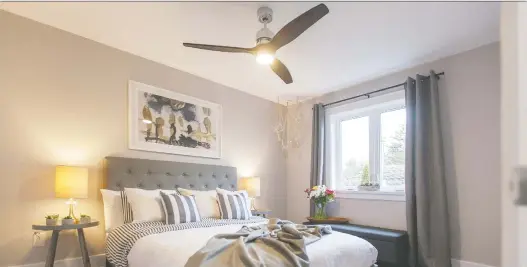  ?? JORDAN PRESSEAULT/THE HOLMES GROUP ?? Your ceiling fan will be more efficient if you dust and polish it occasional­ly, Mike Holmes writes. Tighten any loose screws while you’re up there.
