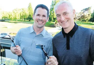  ??  ?? Richmond Hospital Foundation vice-chair Chad Pederson and board chair Harold Goldwyn steered the annual community golf tournament and charity dinner.