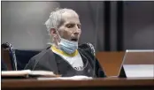  ?? MYUNG J. CHUNG — LOS ANGELES TIMES VIA AP ?? New York real estate scion Robert Durst, 78, sits in the courtroom at the Airport Courthouse in Los Angeles.